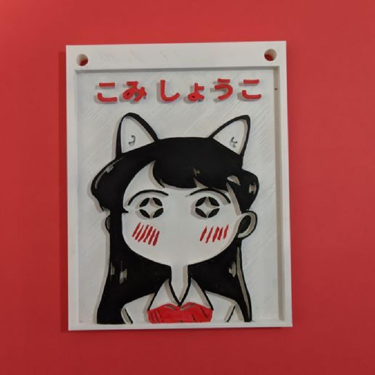 Impressao de gato da Komi san