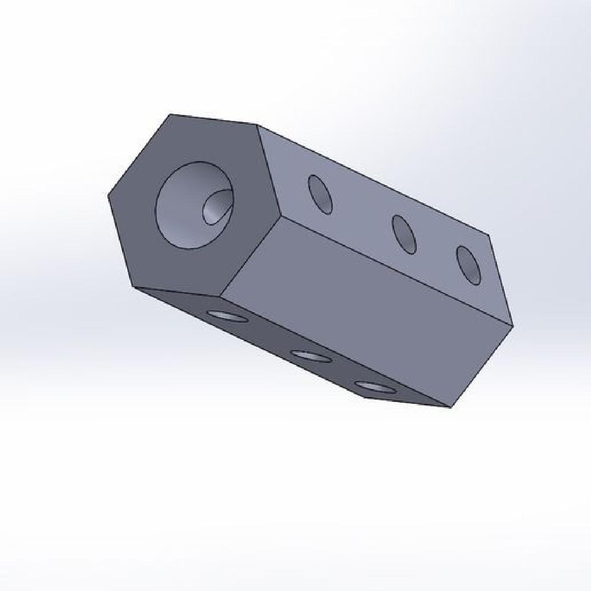 Acoplamento Nema17 CNC   Barra roscada M8   Parafuso de pressao M4   Alta resistencia