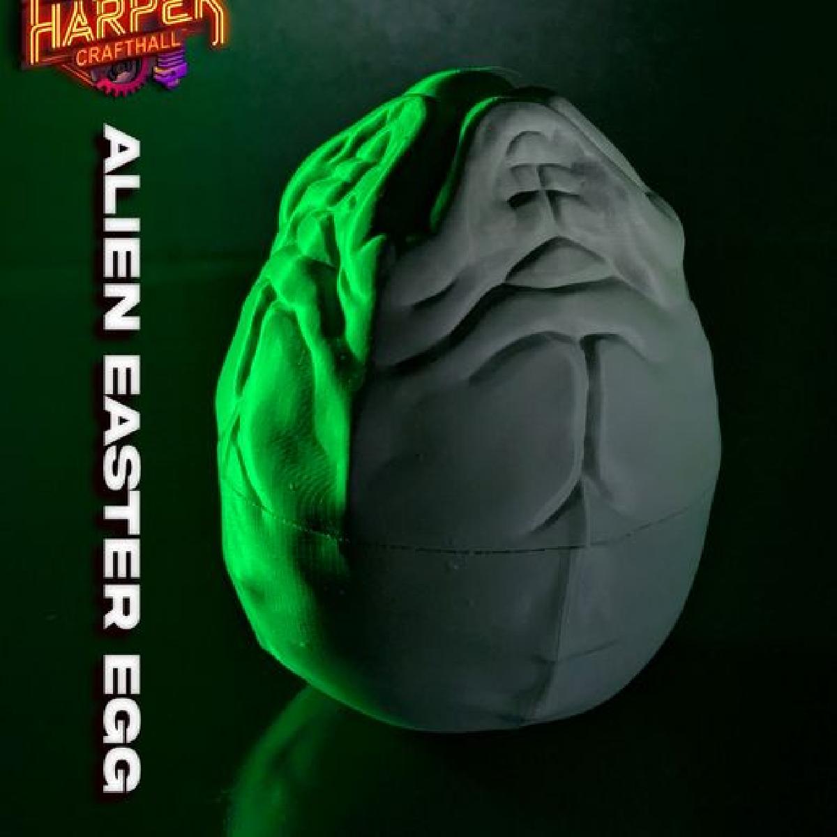 Ovo de Pascoa Alien   Fanart de Alienigenas Decoracao de Pascoa Facehugger Xenomorfo