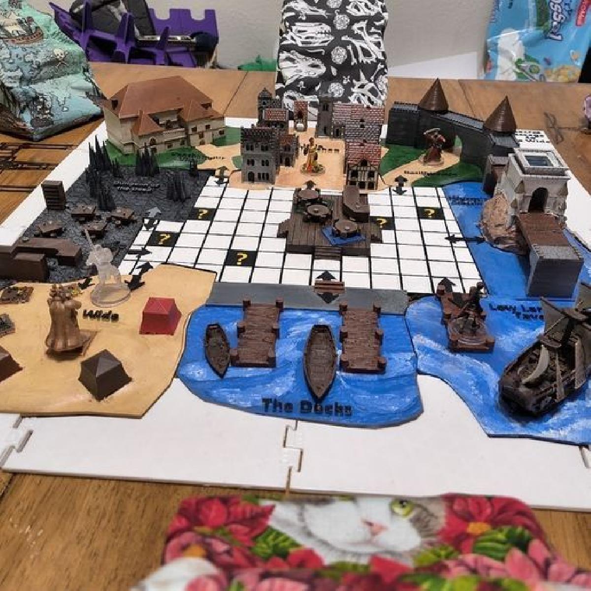 Tabuleiro 3D de Dungeons and Dragons Clue