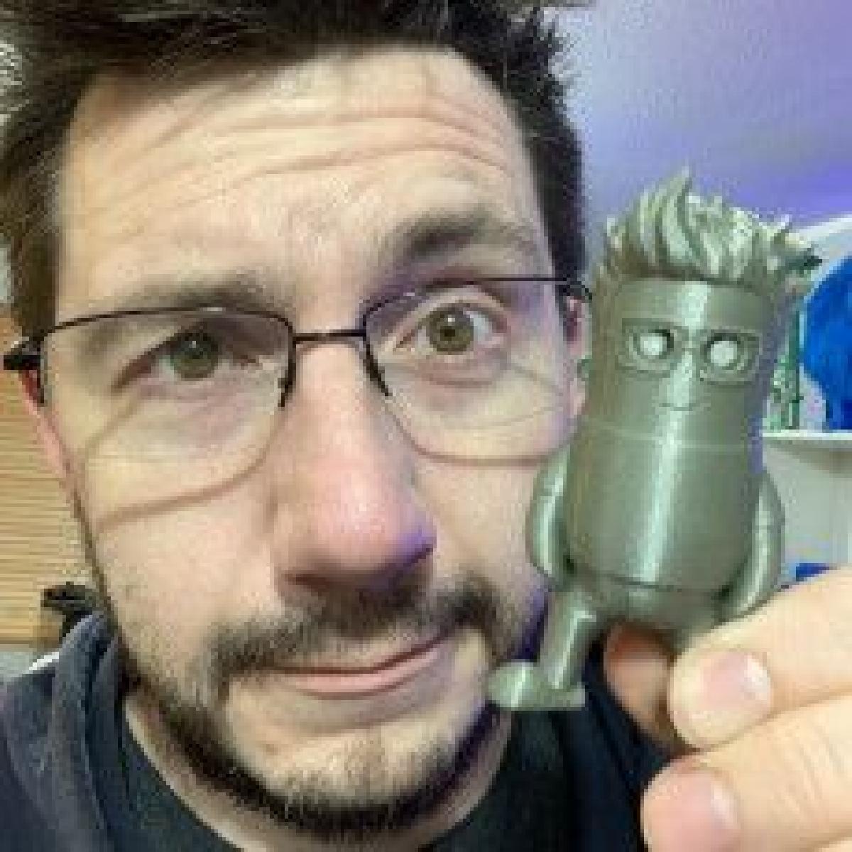 Mini Joel Telling Nerd de impressao 3D