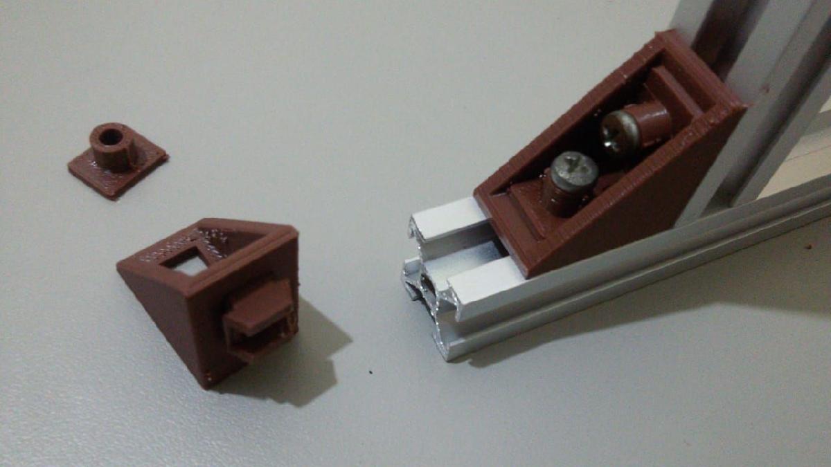 Extrusao 20x20 do Conector Corner