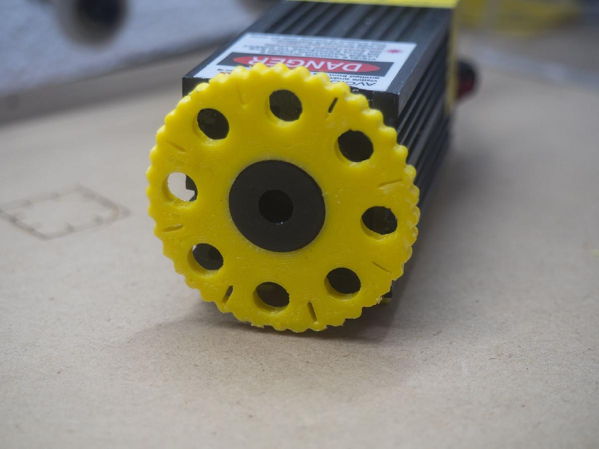 Roda de foco a laser