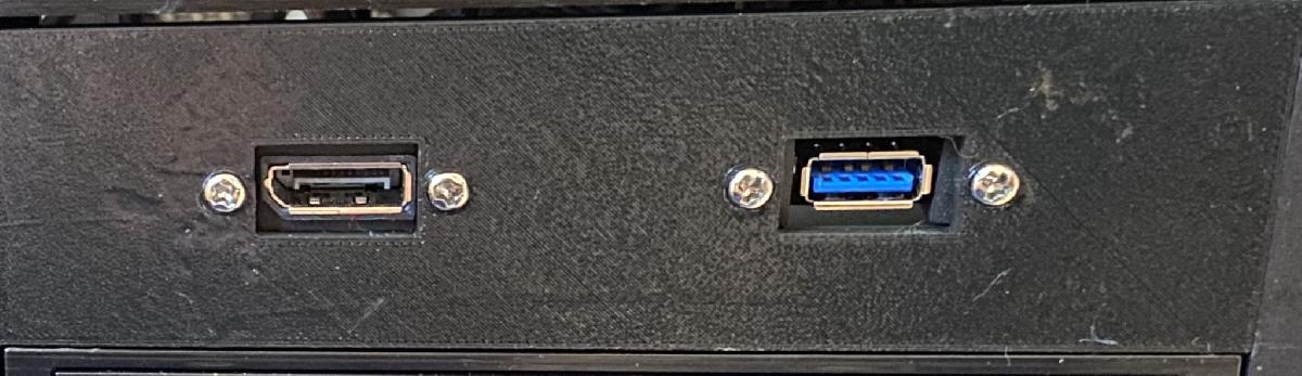 Painel Frontal DP/HDMI e USB de 5,25" para VR