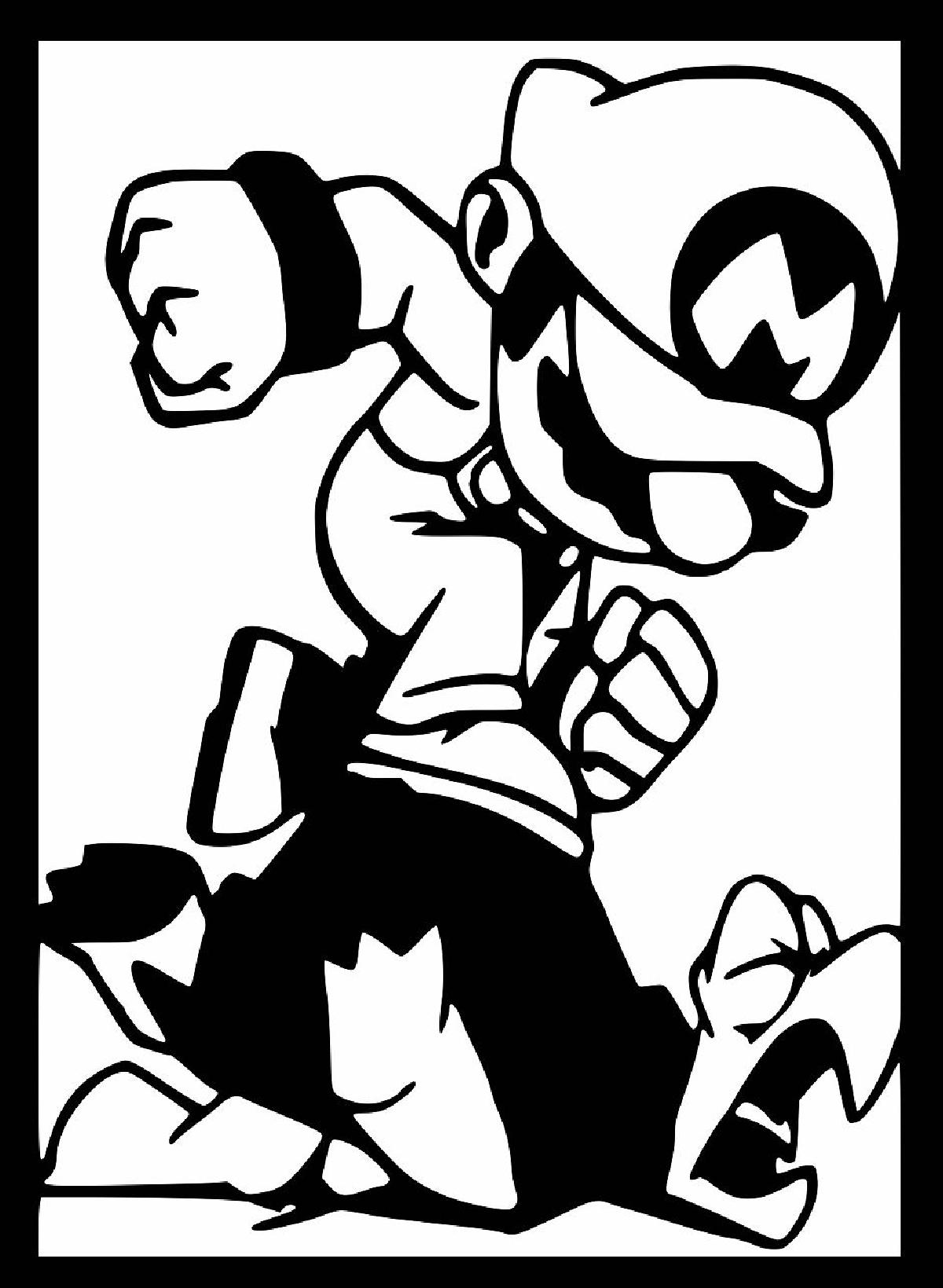 Mario estencil 12