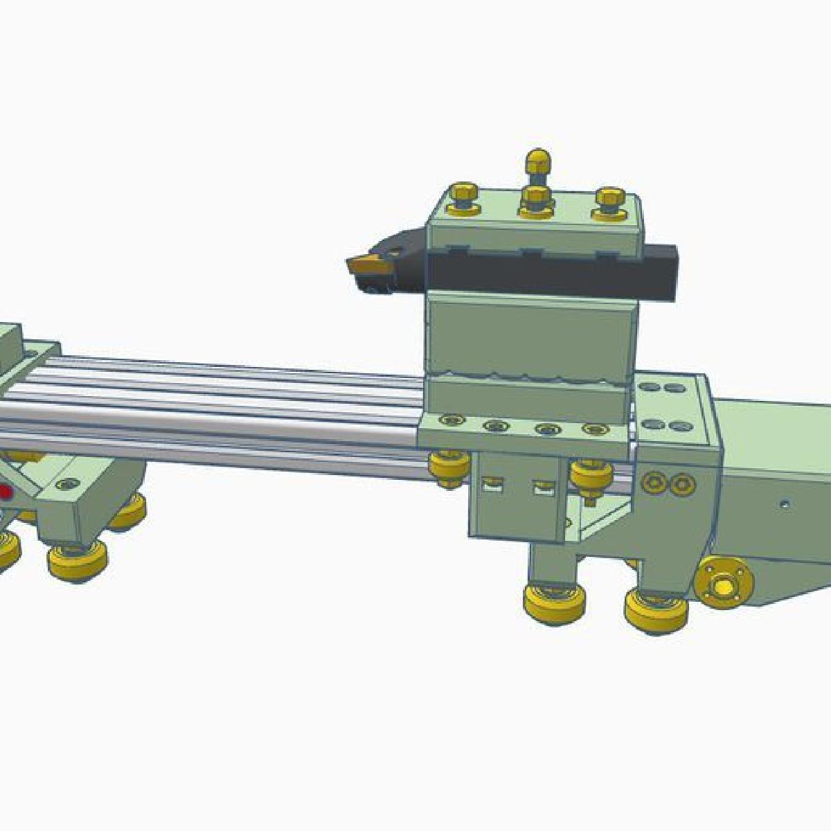 Carrinho de ferramentas r2.0 para torno CNC "O Simples"