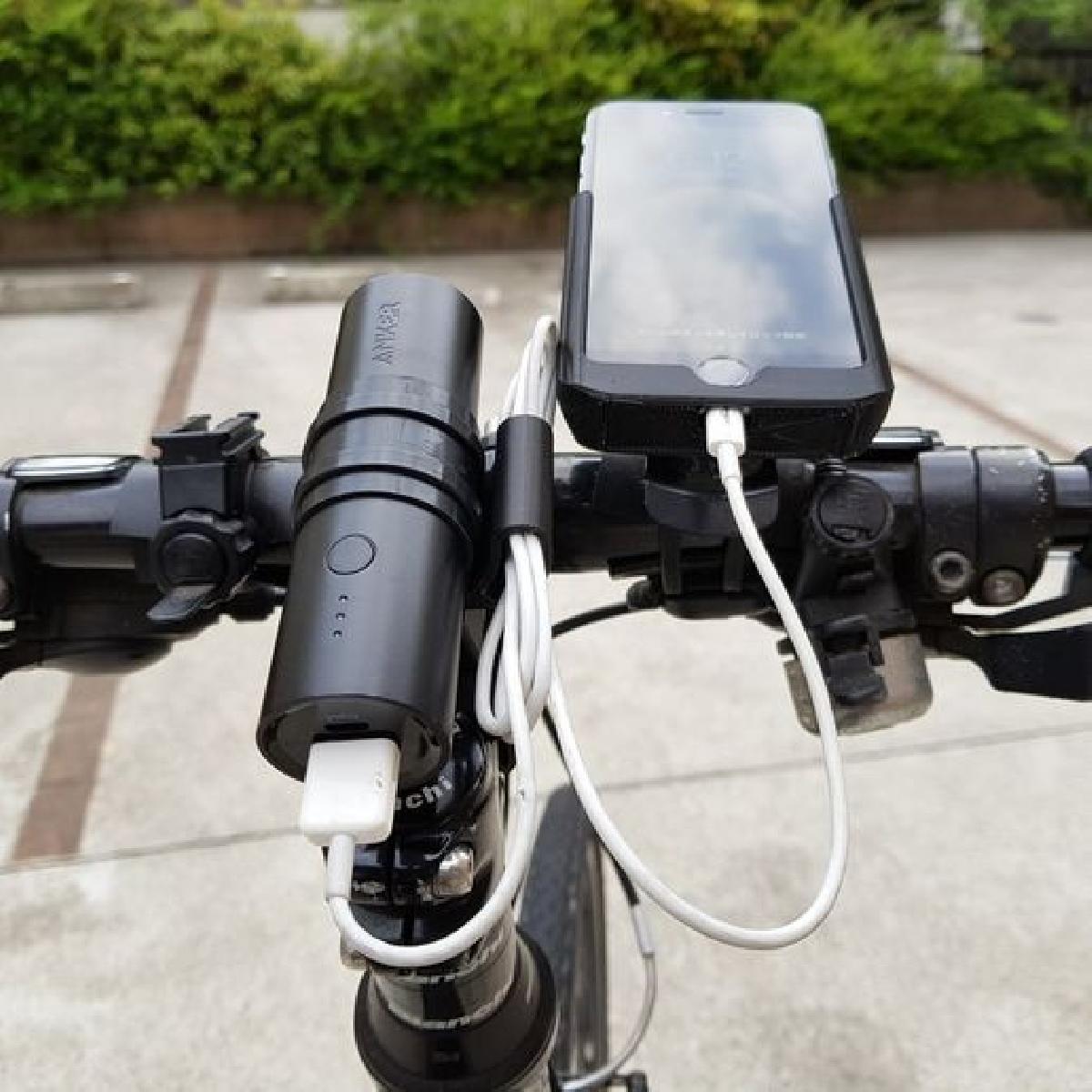 Suporte de guidao com encaixe para Anker PowerCore 5000 / PowerCore+ mini