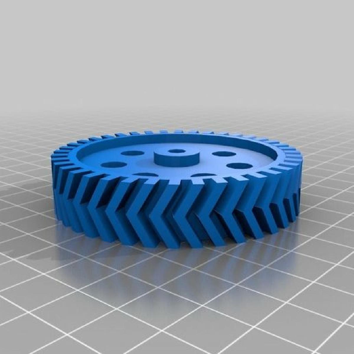 Engrenagens helicoidais personalizadas de 60mm em OpenSCAD