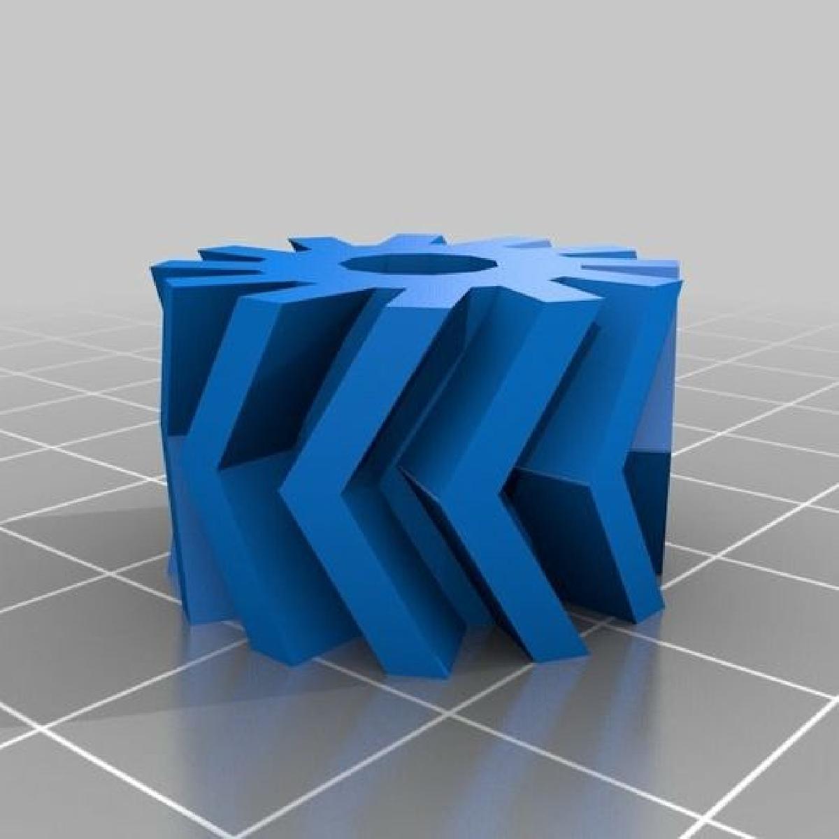 Engrenagens helicoidais OpenSCAD de 18mm