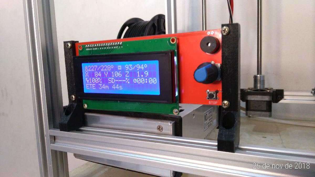 Suporte para LCD do RepRap