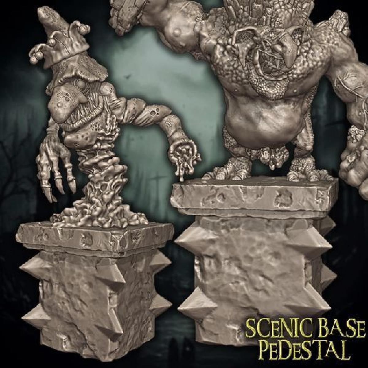 Pedestal cenico para herois