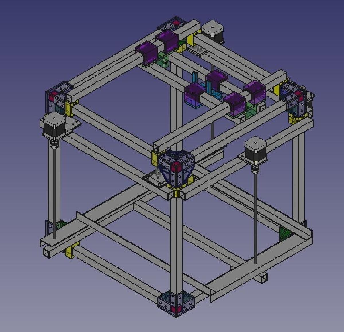 Chassi para montar uma impressora 3D para experimentar.