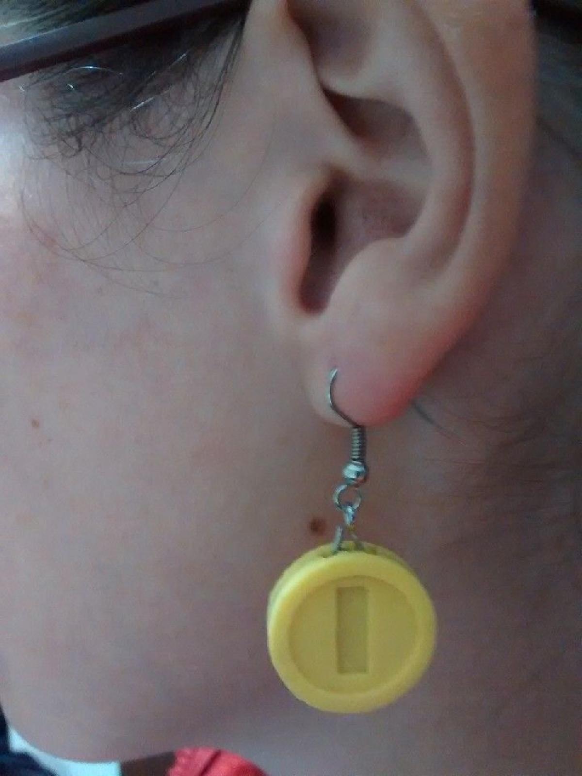 Moeda do Mario Bros para brinco ou colar