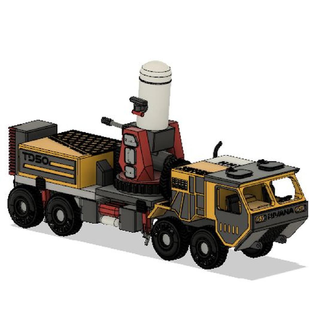 Caminhao Militar CRAM Amarelo com Movimentos