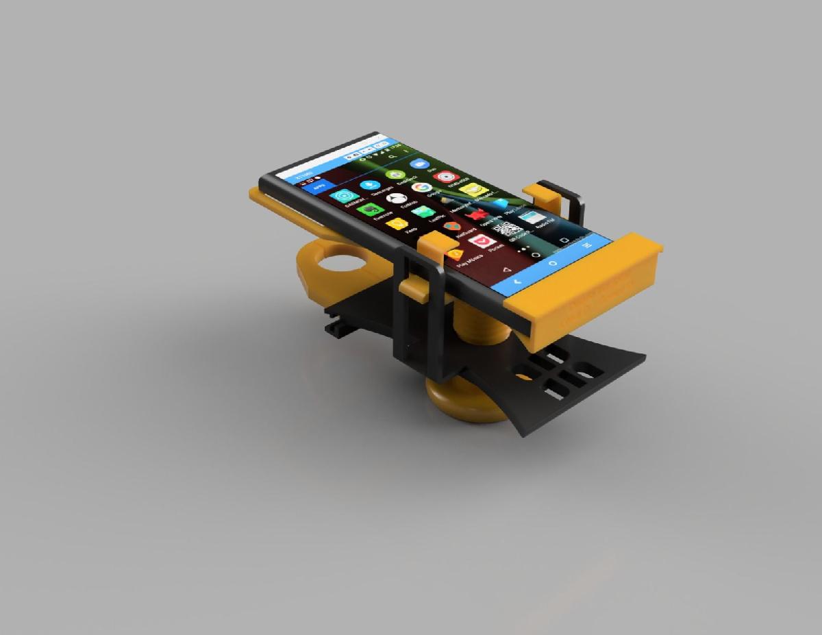 Suporte para celular em microscopio UNAHUR