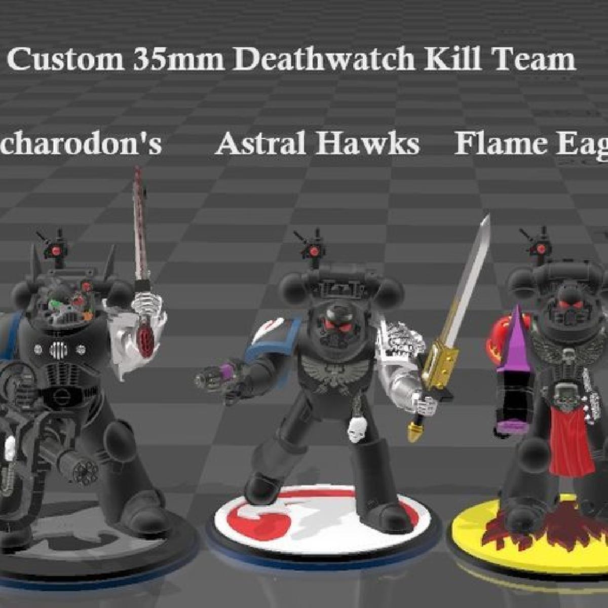 Equipe Kill DW 35mm Personalizada   5 Figuras