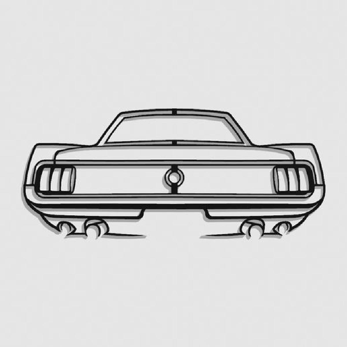 Traseira do Ford Mustang 1965