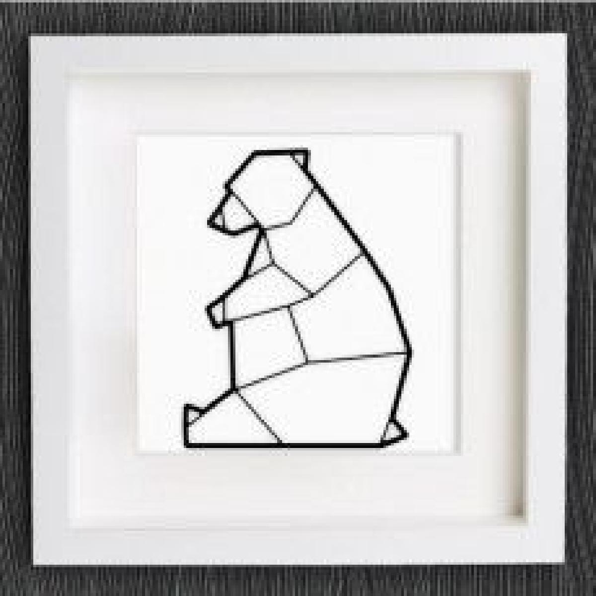 quadro de um urso sentado