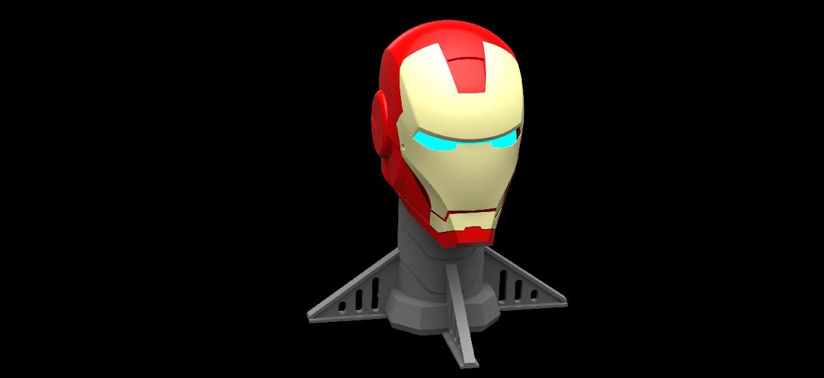 Suporte para capacete do Homem de Ferro inspirado na Hot Toys