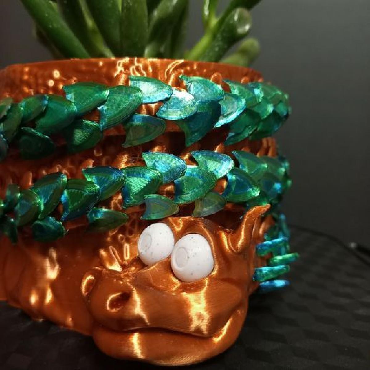 Vaso de Dragao   Variacoes Personalizaveis com Escamas, Olhos, Espinhos e Asas