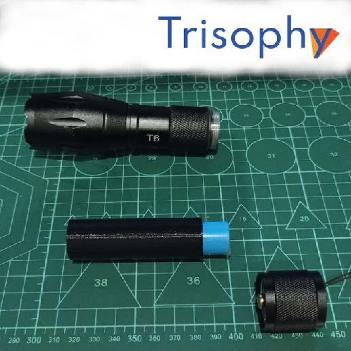 Adaptador de bateria 18650 para lanterna tatica XML T6