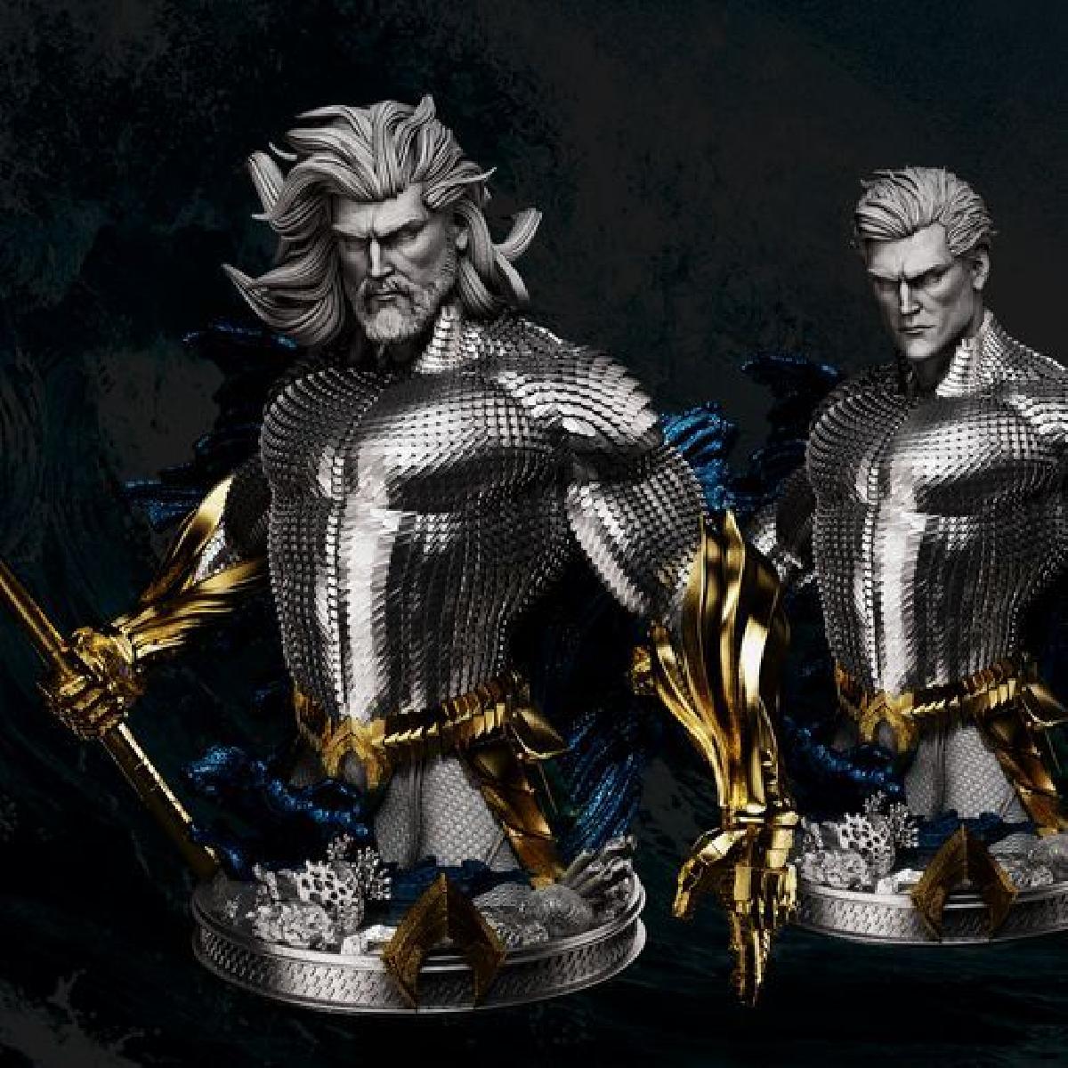 B3DSERK Abril Term 2022: Busto do Aquaman 1/4 pronto para impressao