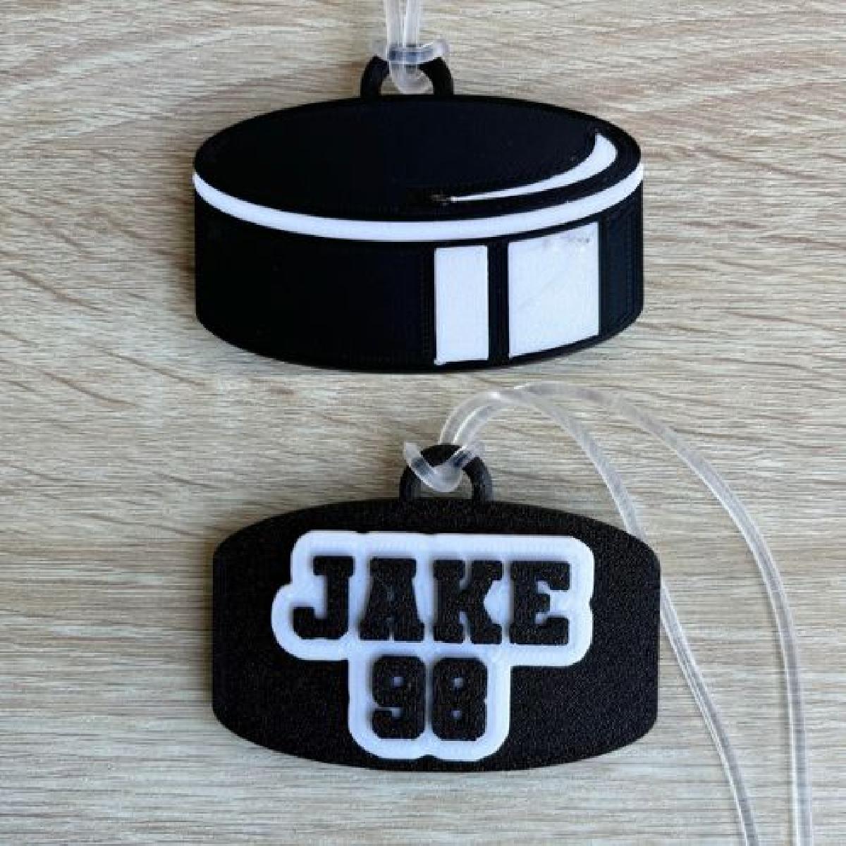 Etiqueta de bolsa de hoquei no gelo, ⚠️(CUSTOMIZAVEL COM O LINK NA DESCRICAO)