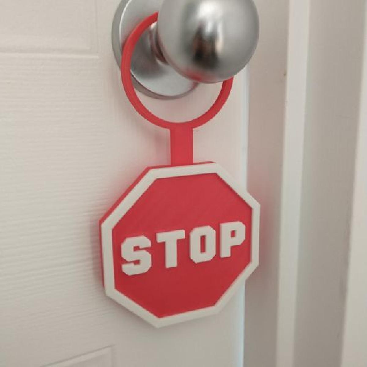 Placa de "Pare" para Macaneta de Porta