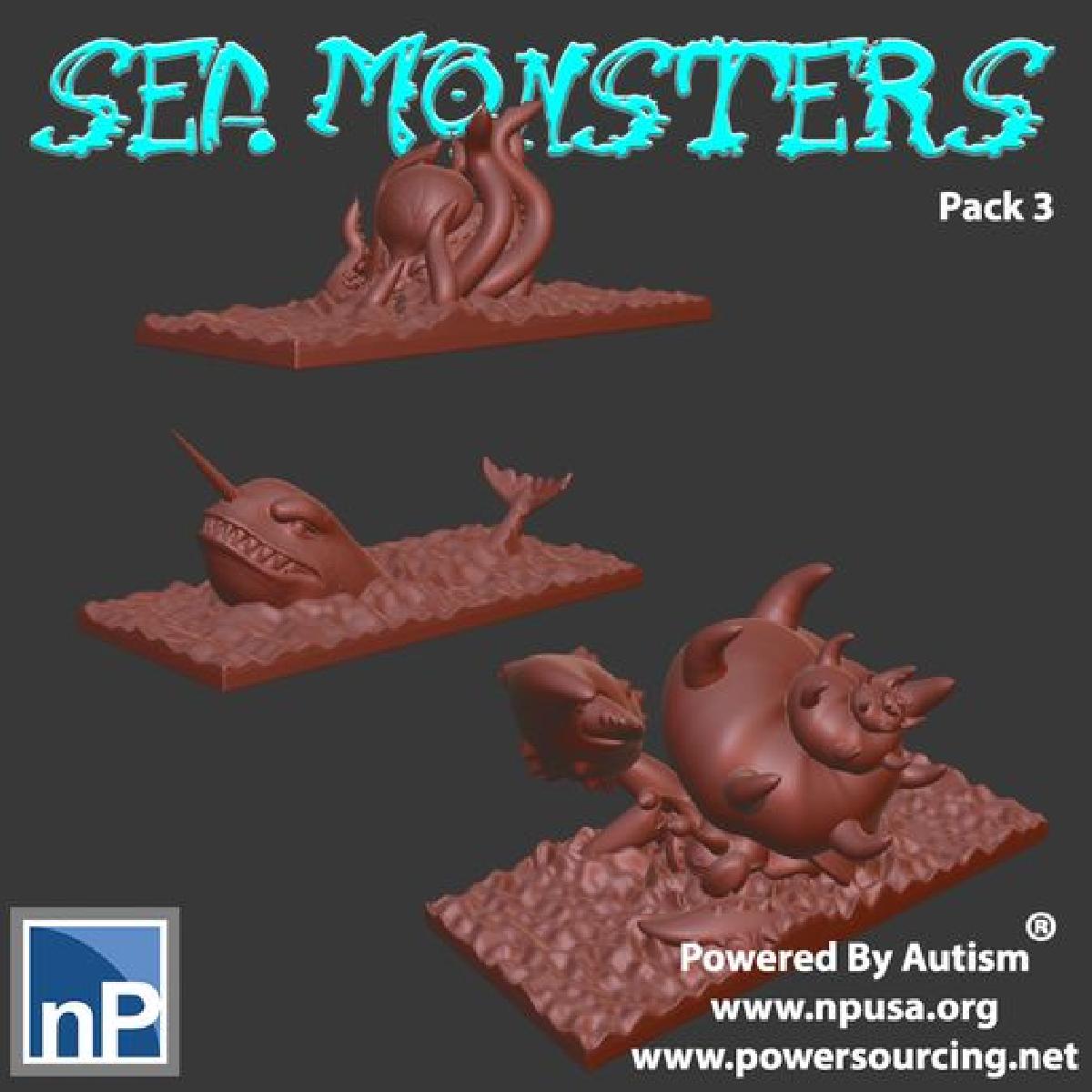 Mini Monstros Marinhos, pacote 3