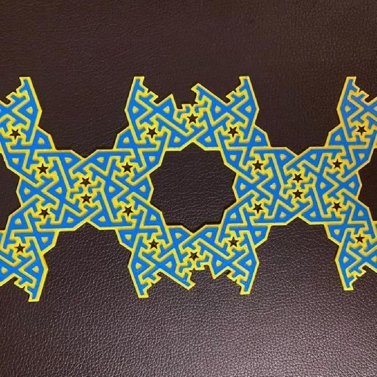 O padrao geometrico da Mesquita de sexta feira em Yazd, Ira.