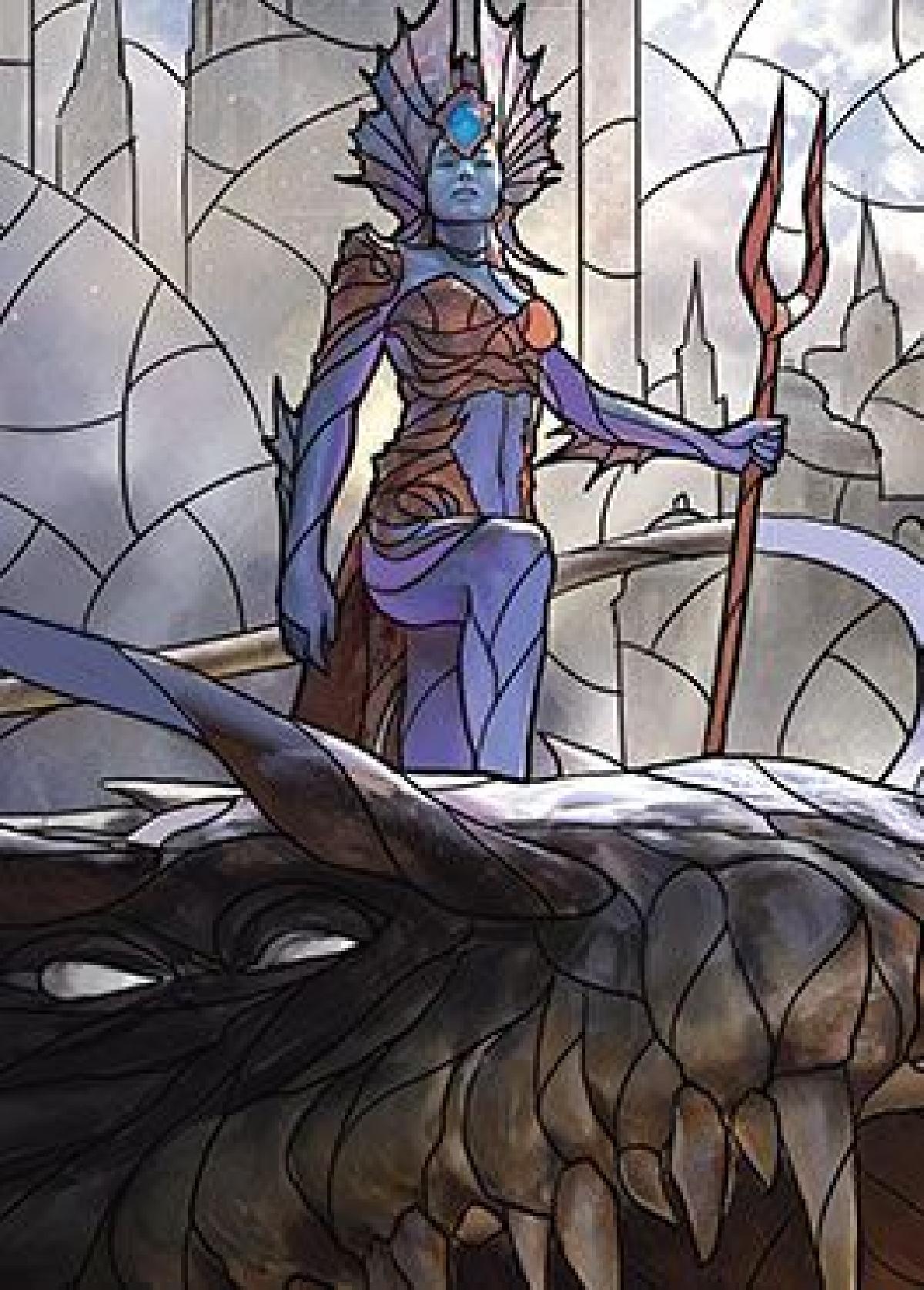 Kiora, Chamadora de Behemoth   vitral   litografia