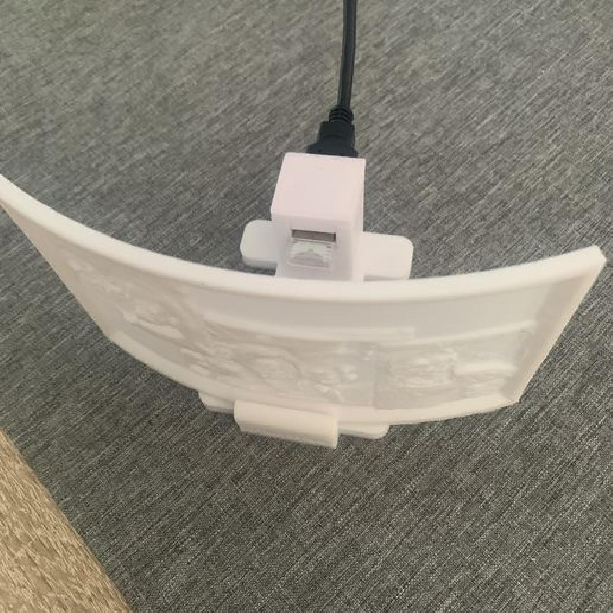 Suporte para litofano com espaco para a iluminacao (USB)