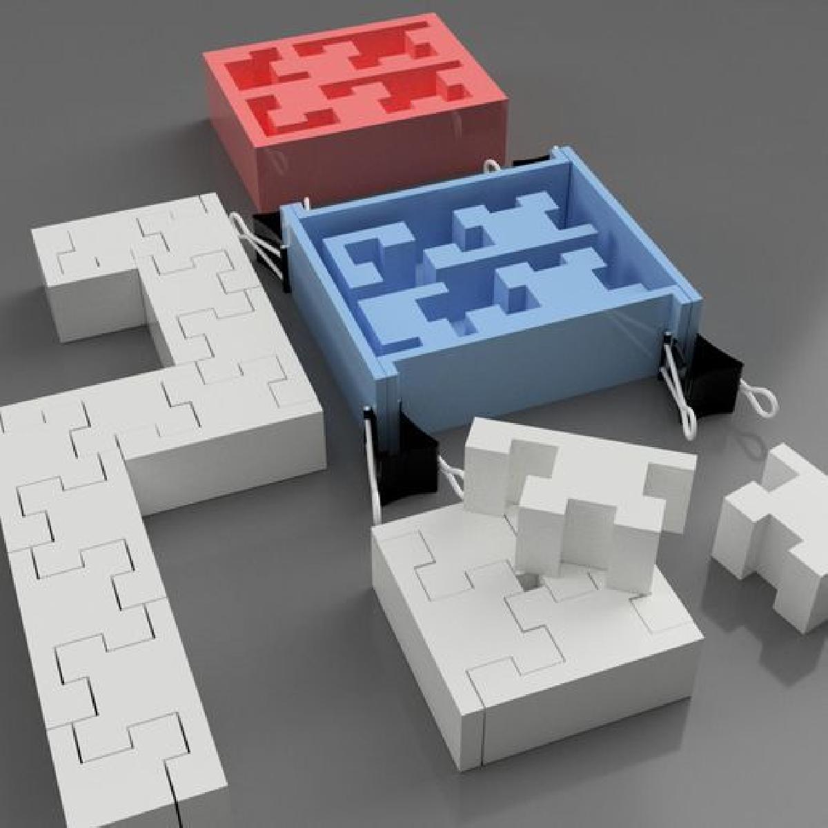 MOLDE DE BLOCO INTERTRAVADO VAD VAD para cimento e gesso (Versao 2)