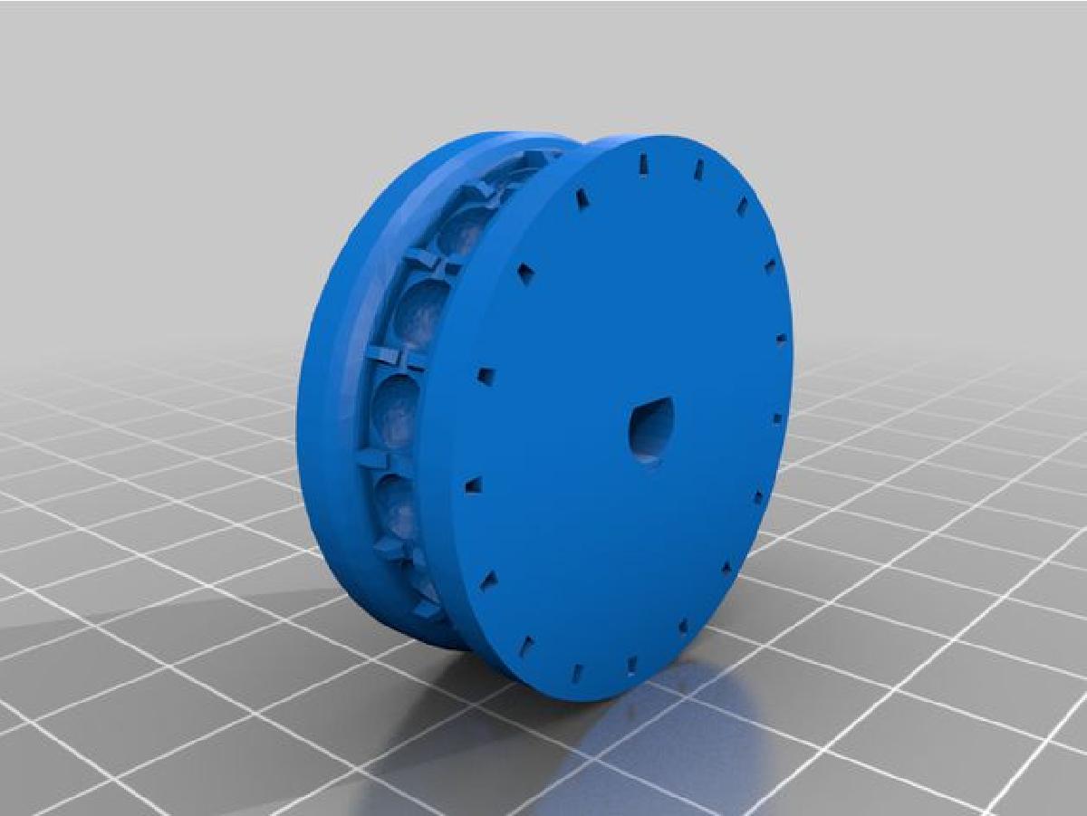 Polia cega   furo central de 5 mm com lado plano