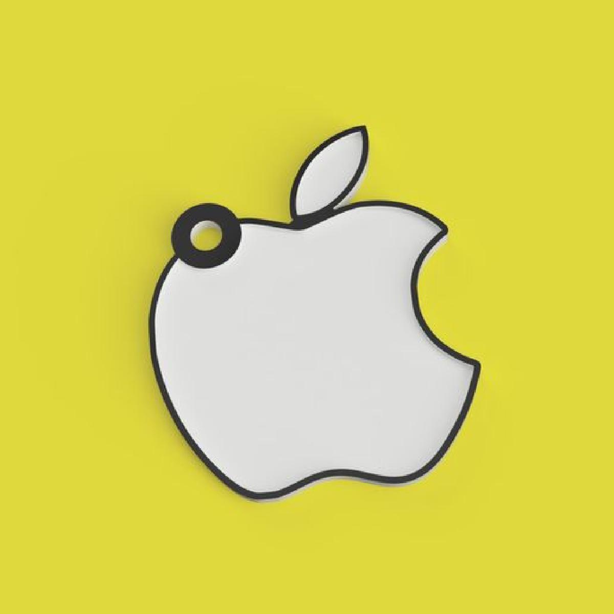 Chaveiro original do logo da Apple