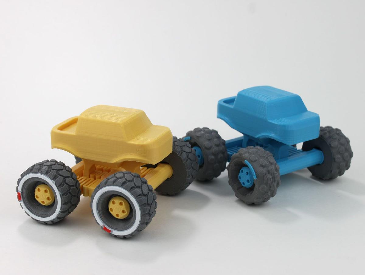 Mini Monster Truck com suspensão