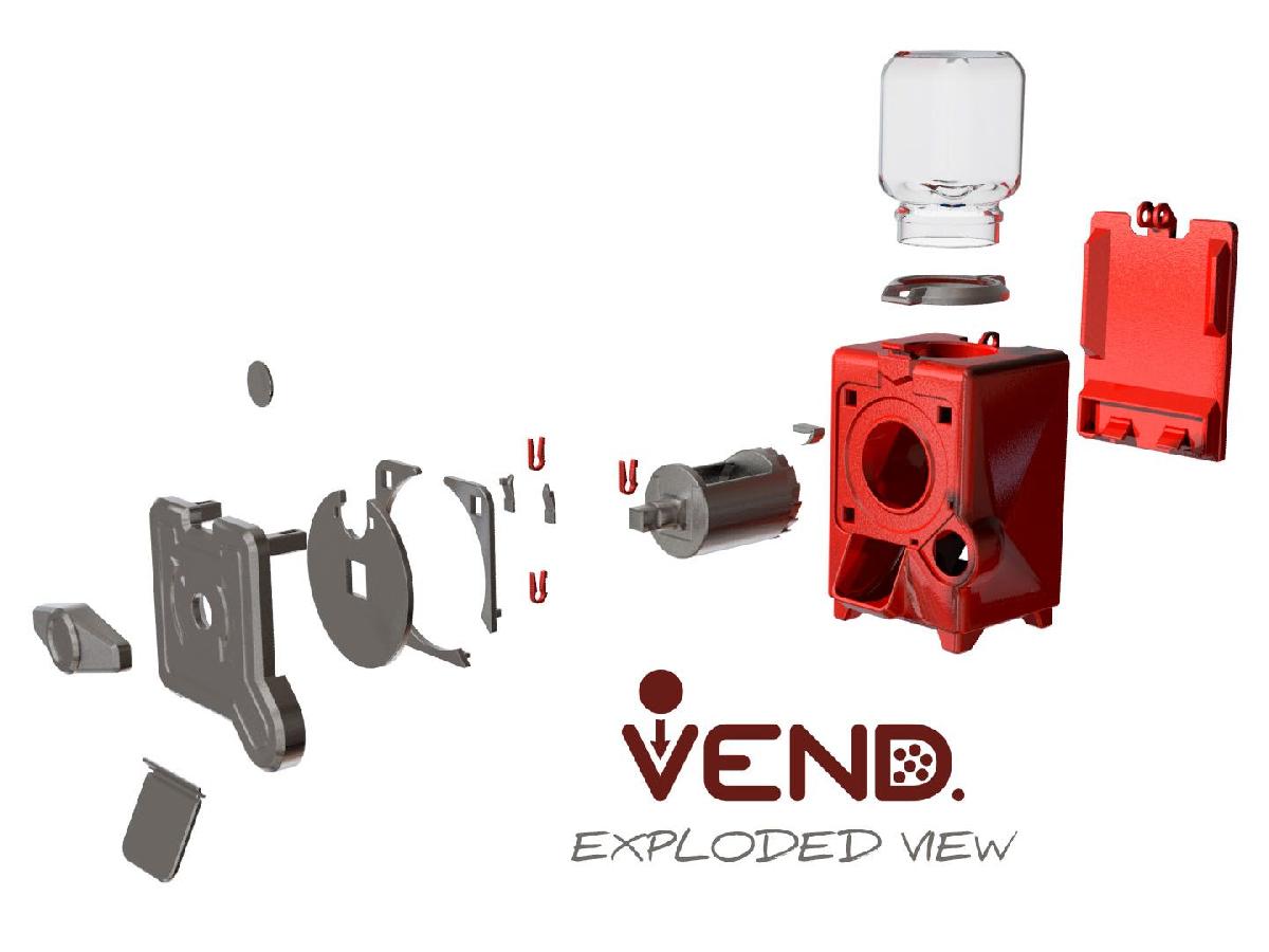 VEND   o dispensador de doces totalmente impresso