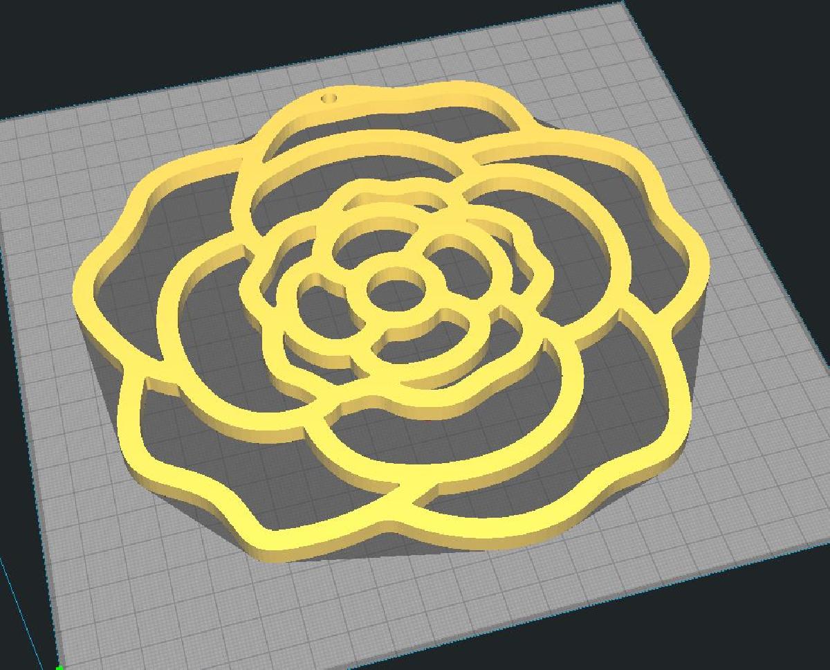 PINGENTE DE COLAR DE FLOR ORNAMENTO ROSA CAMELIA DESCANSO DE COPOS