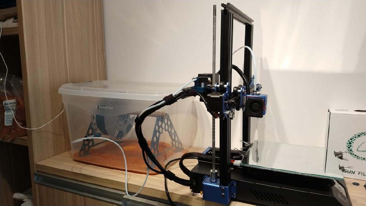 Support for Filament Spool using PVC pipe