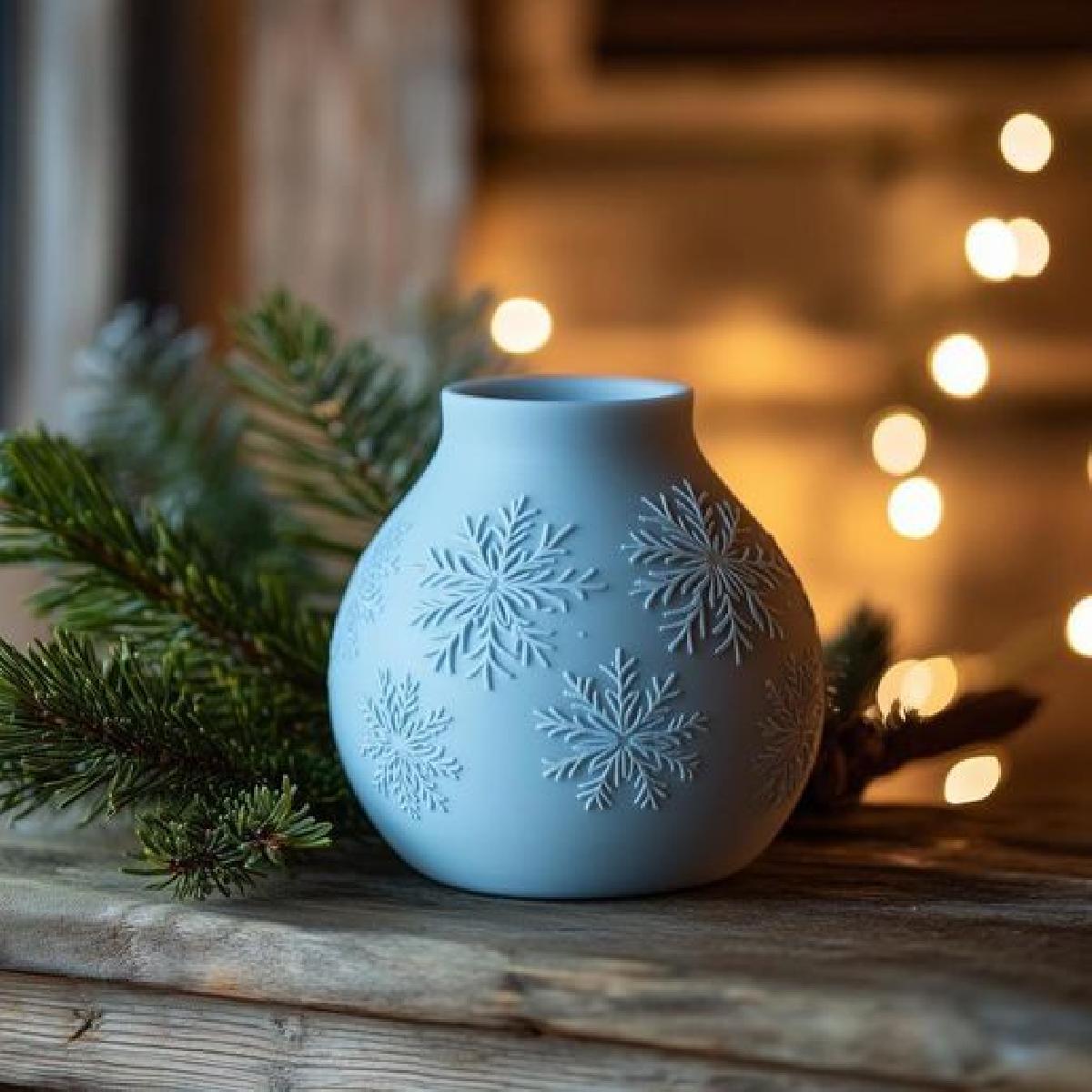 Vaso Deixe Nevar   Perfeito Para Decoracao de Natal