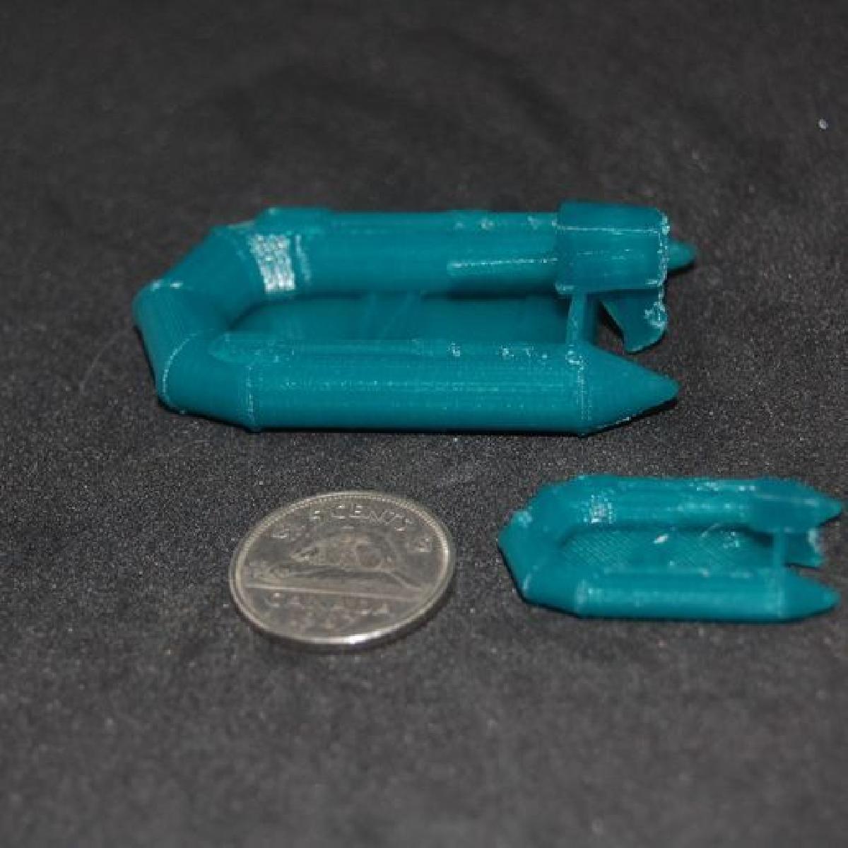 Lancha Inflavel e Motor de Popa em escala 1 87 H0 e 1 48 0 de 9 pes