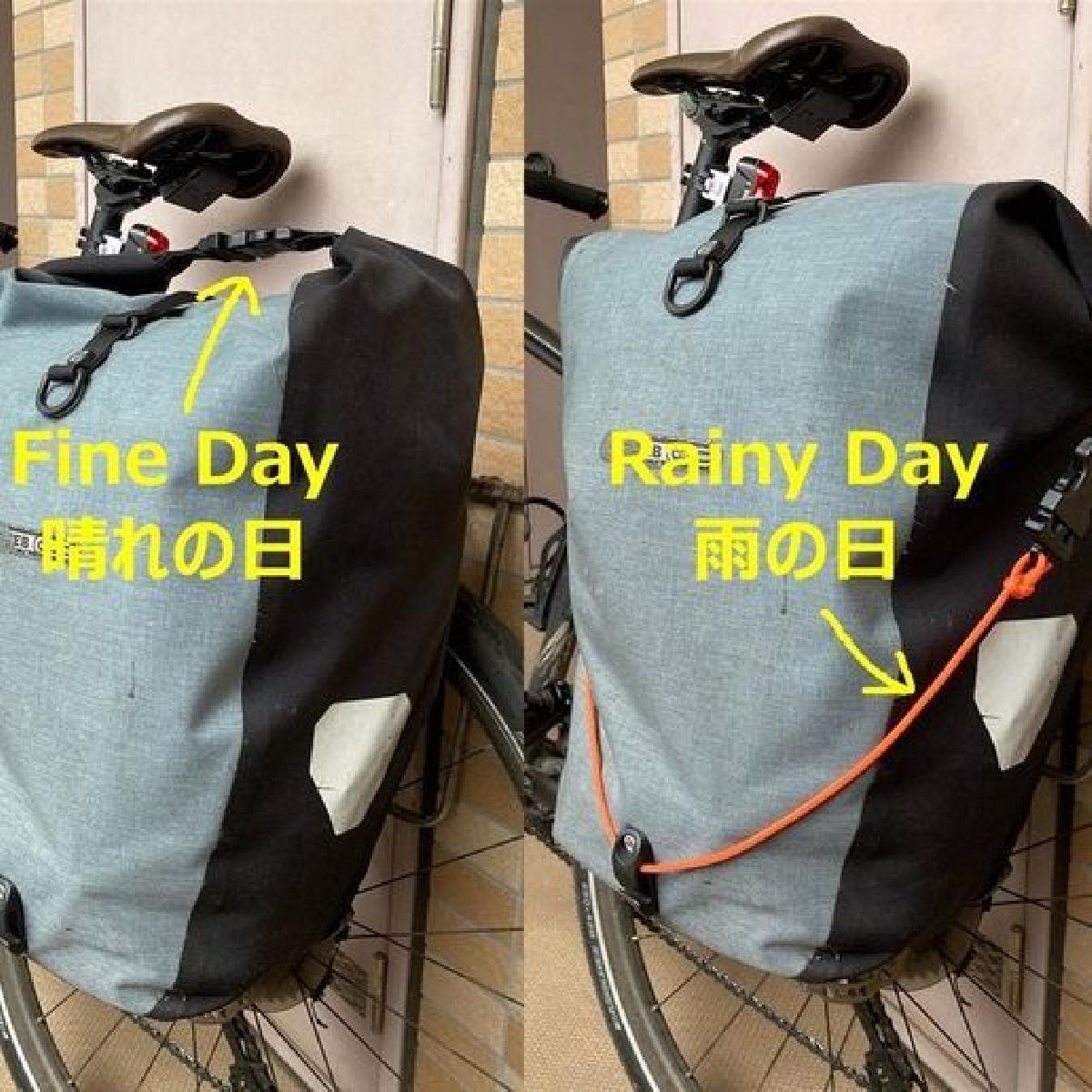 Fivelas para correia de bolsa Ortlieb usando paracord.