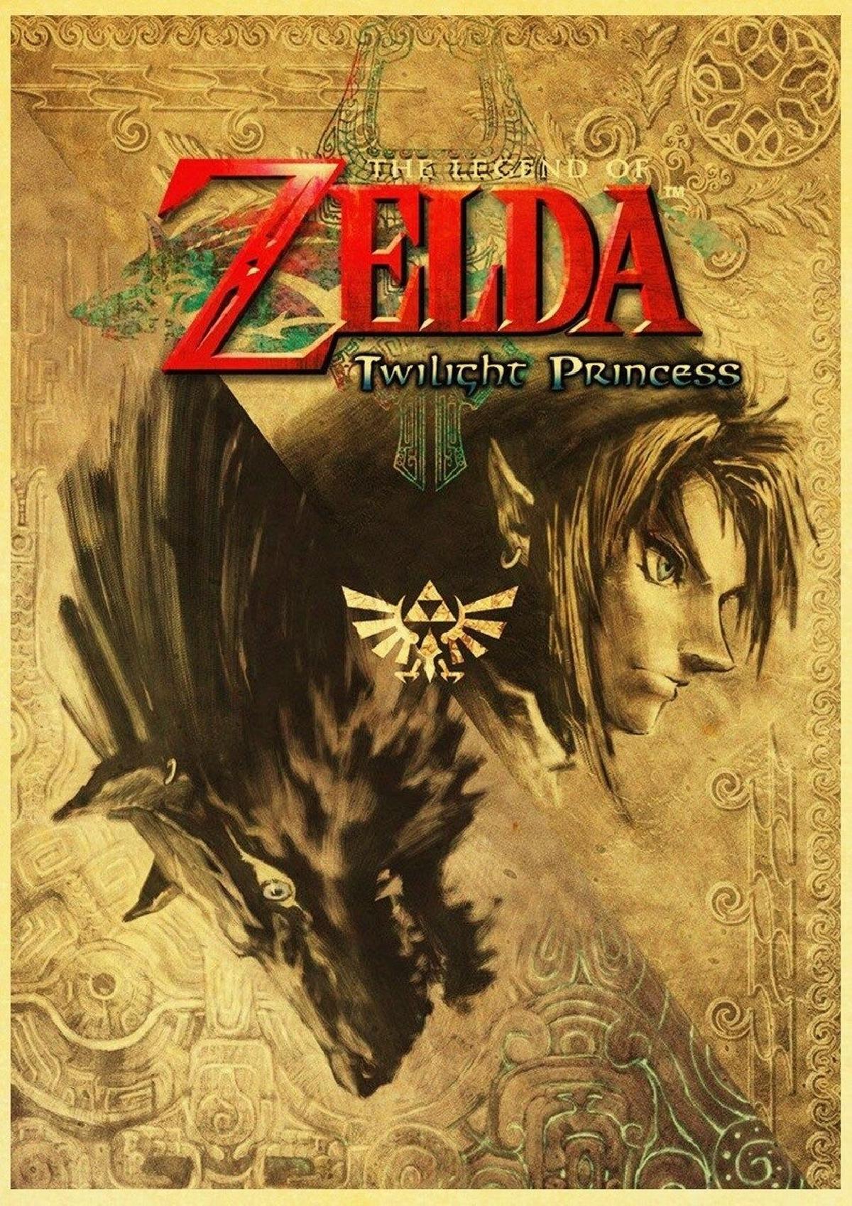 lithophane Poster A Lenda de Zelda: Twilight Princess Nintendo Gamecube Wii