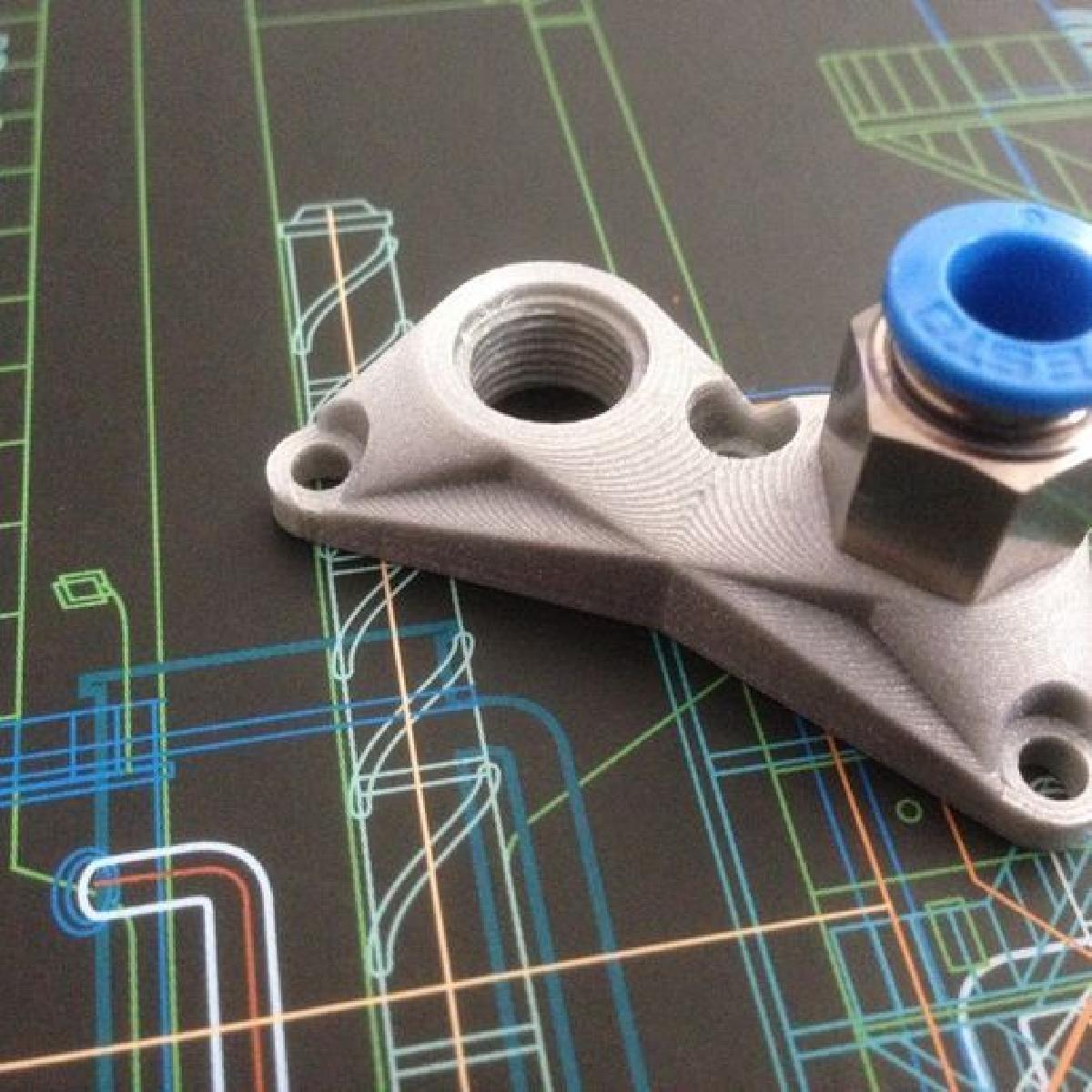 Conector de encaixe Push Fit Bowden 1/8" Ultimaker