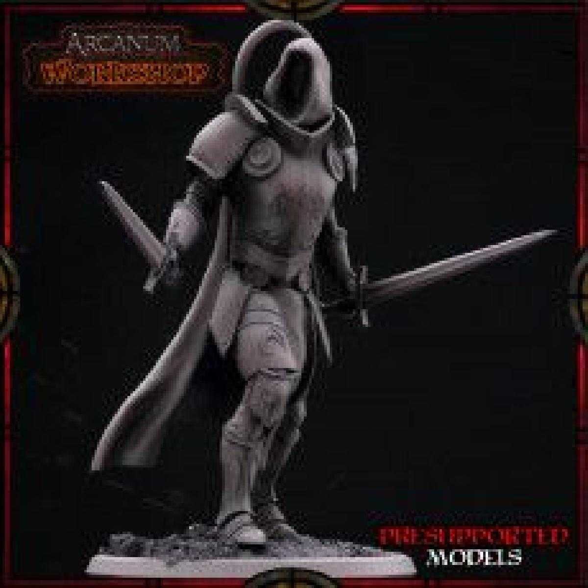 Guerreiro Arcangel de espada dupla (sem asas)