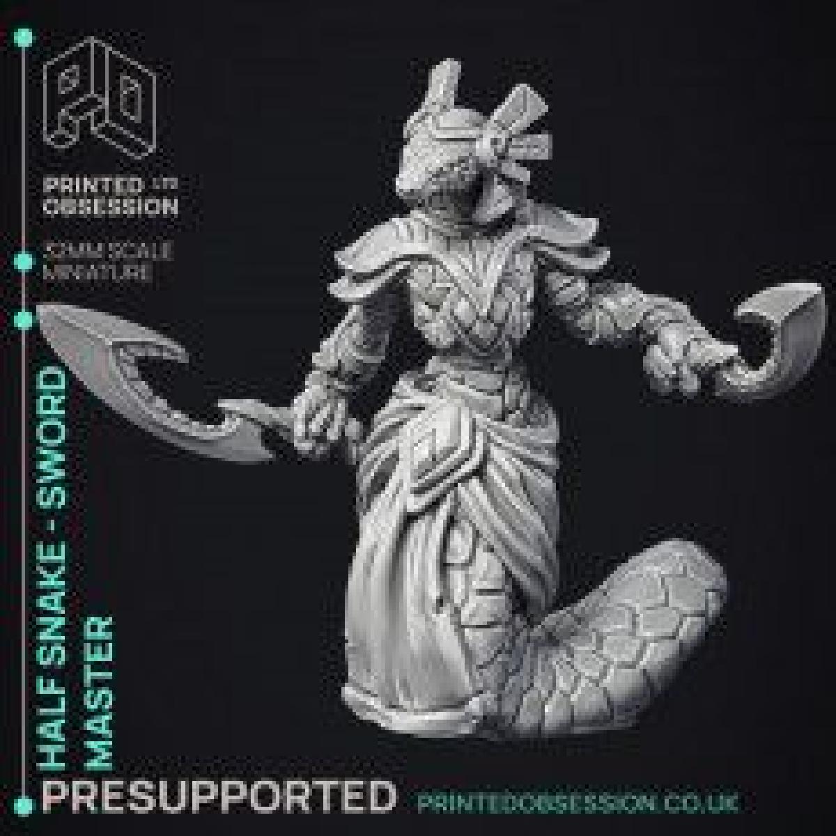 Abominacao Meia Cobra   Cobra de Espada   D&D   32mm   PRE SUPORTADA