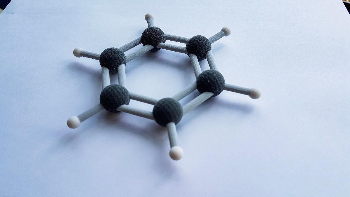 Modelo de molecula de benzeno