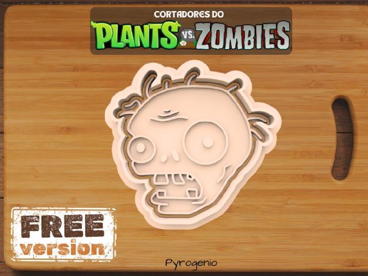 Corta biscoito Cabeca de Zumbinho Plants vs. Zombies
