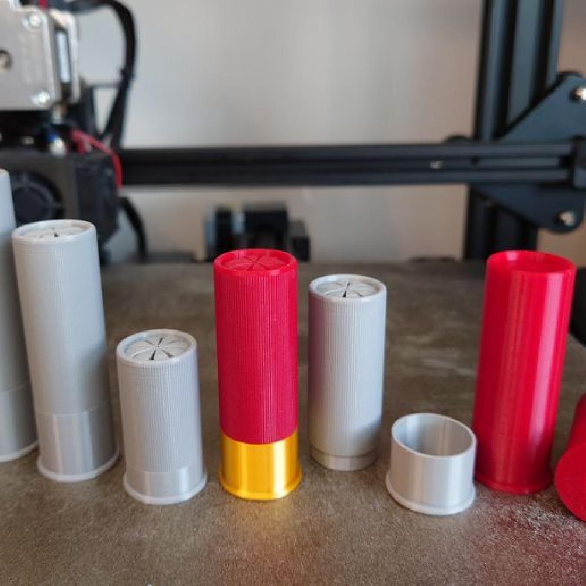 Pacote de replicas e capsulas de percussao de cartuchos de 12 Gauge