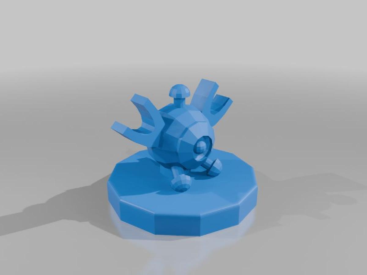 Figura de baixo poligonagem do Pokemon Magnemite 81